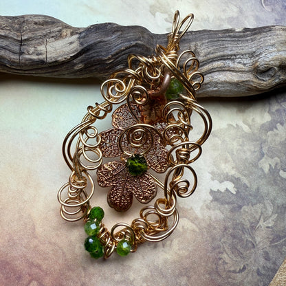 in the waiting woods - oak & chrome diopside