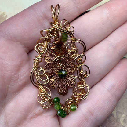 in the waiting woods - oak & chrome diopside