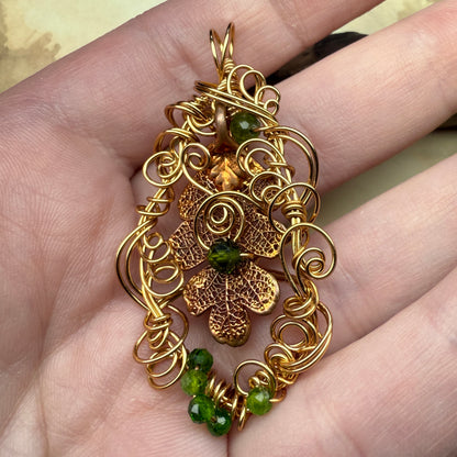 in the waiting woods - oak & chrome diopside