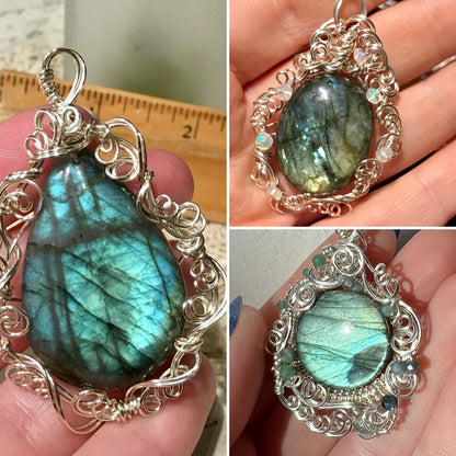 $46 labradorite pendants