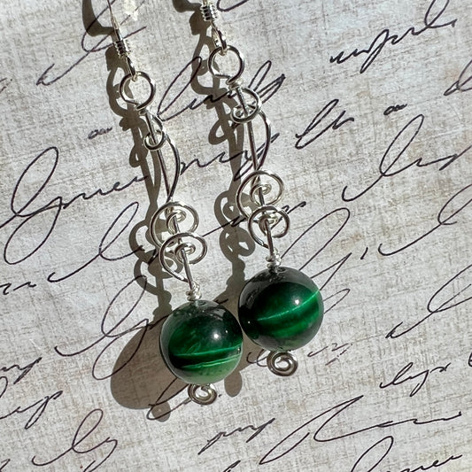 Green Tigereye Earrings