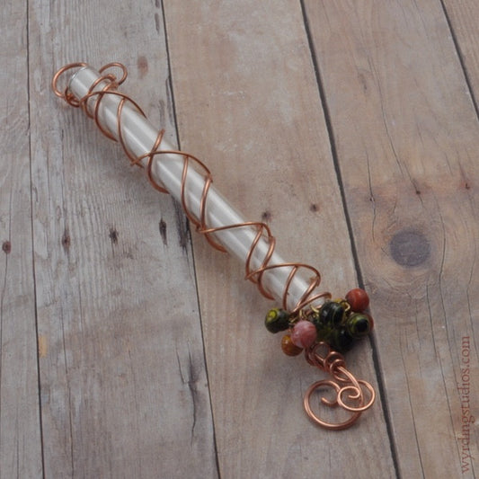 Vintage Lampwork Glass Mezuzah Case