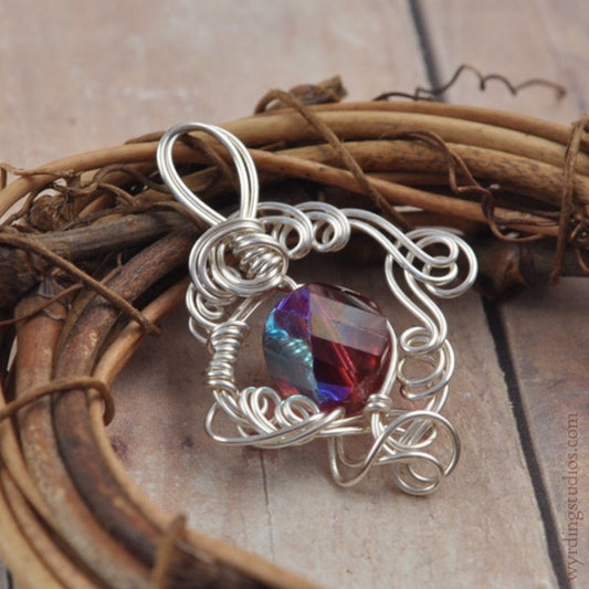 Rose Glass Pendant (Magpie Rummage Sale)