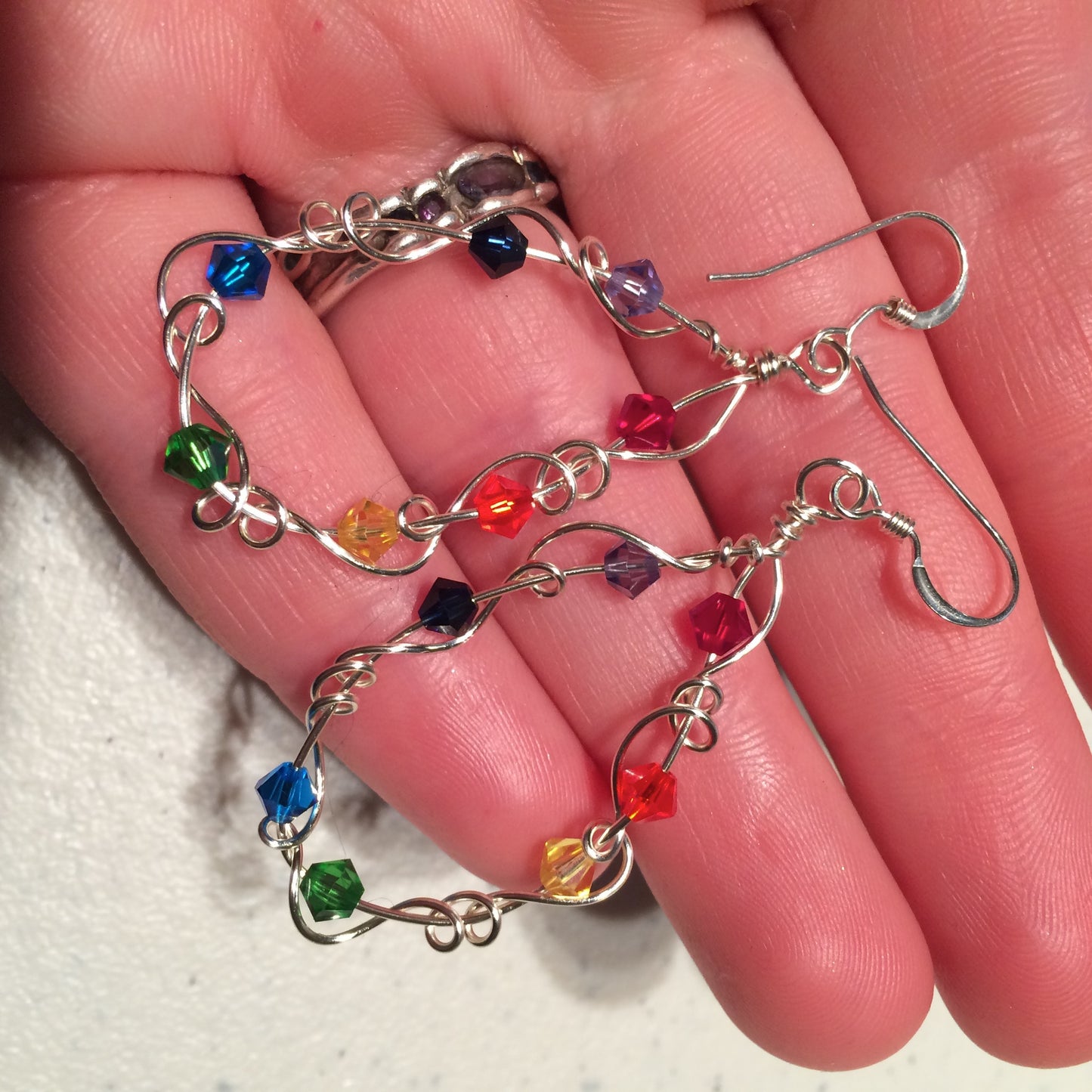 Rainbow earrings for Stellans