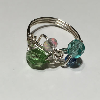 Blue and Green Cocktail Ring