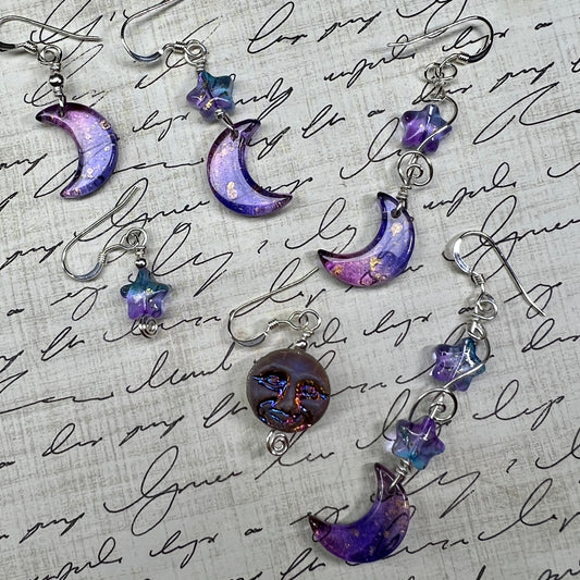 Wishes & Prophecies - Choose-Your-Own-Adventure Moon & Star Earrings