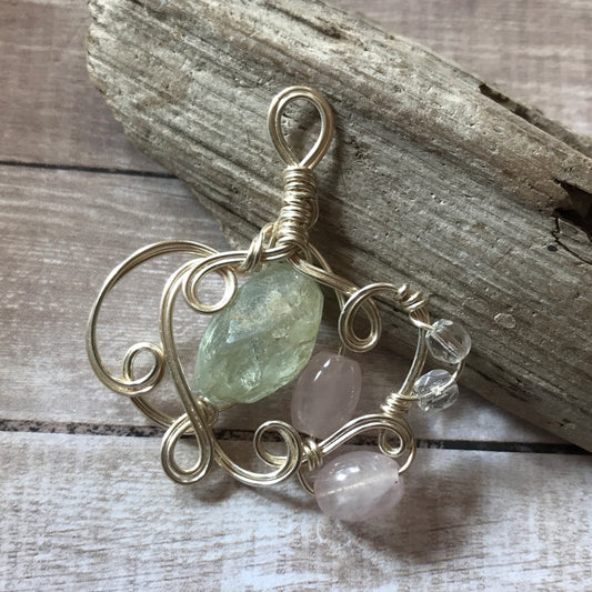 Personal Collection: aquamarine & rose quartz