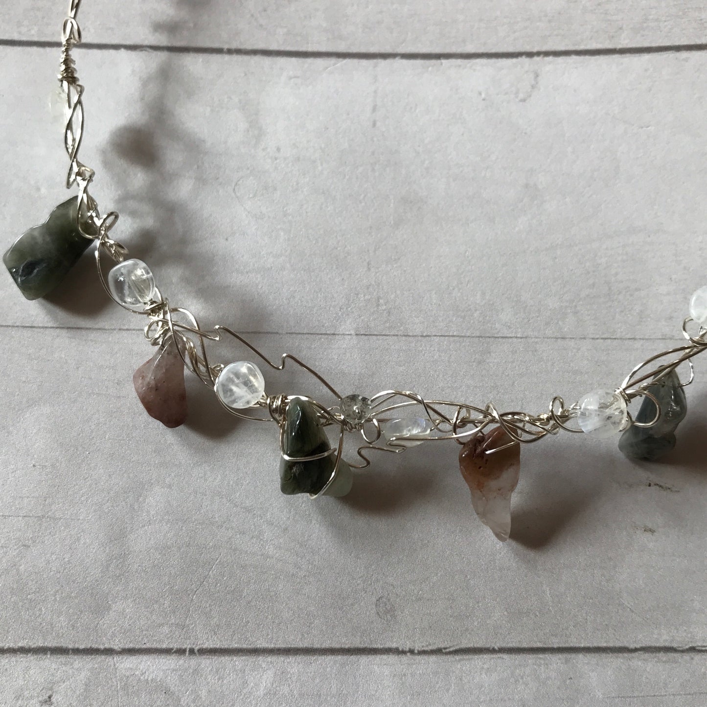 Personal Collection: quartz necklace with rutile/tourmaline inclusions