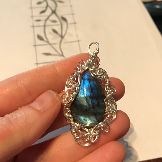 Custom labradorite for Lyssa