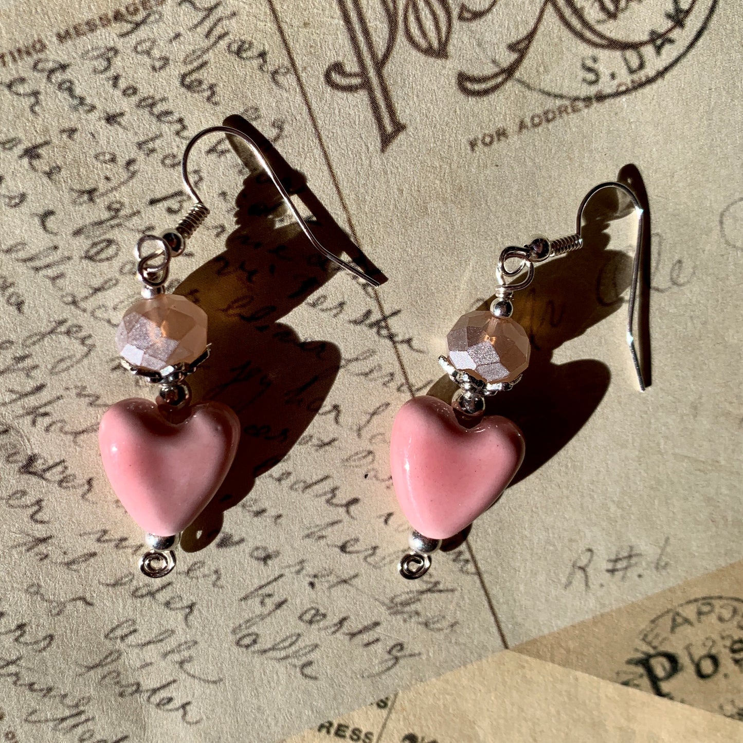Tiny Evil Genius Earrings: Blooming Hearts