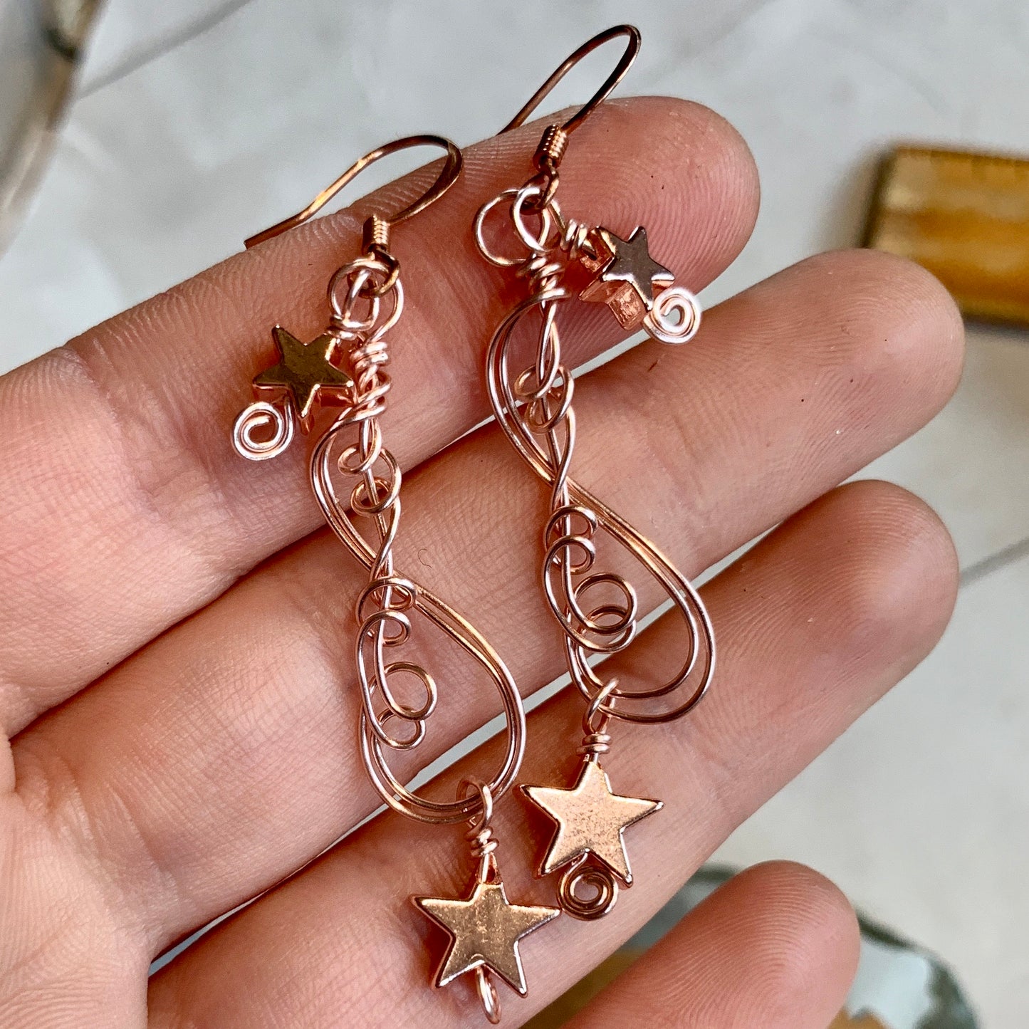 Skylit - rosegold earrings #2