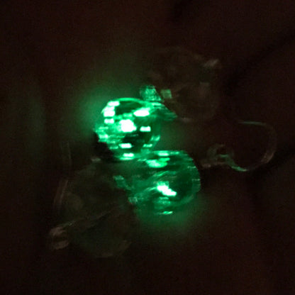 Tiny Evil Genius Earrings: glow in the dark!