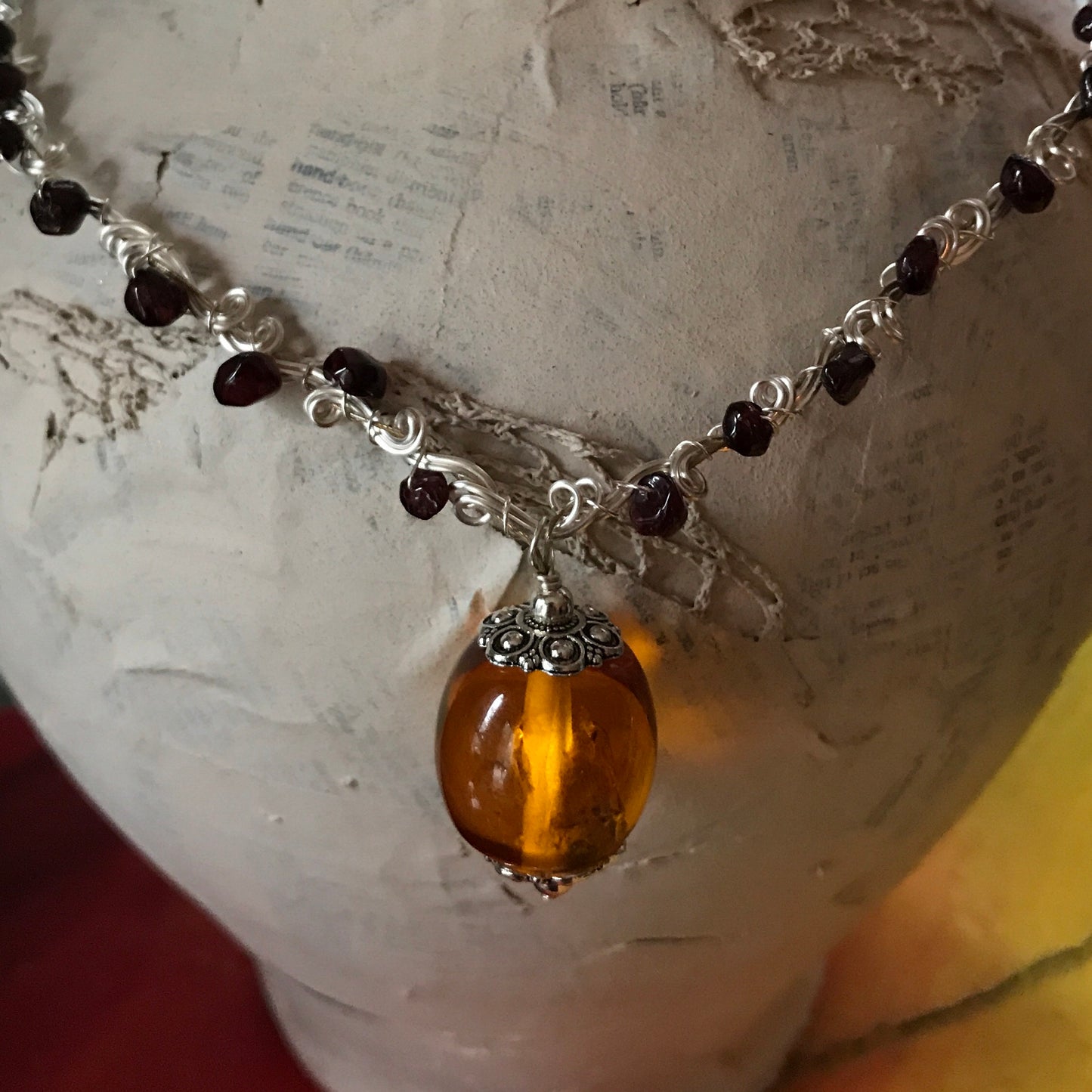 Illumine #1: amber and garnet