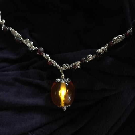 Illumine #1: amber and garnet