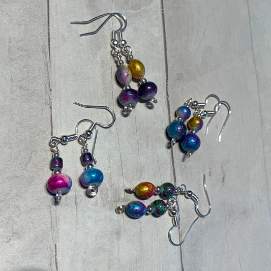 Throwing Paint at the Problem - surprise mini earrings