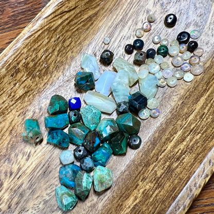 December 2021 Pretty Rocks Club - chrysocolla & opals