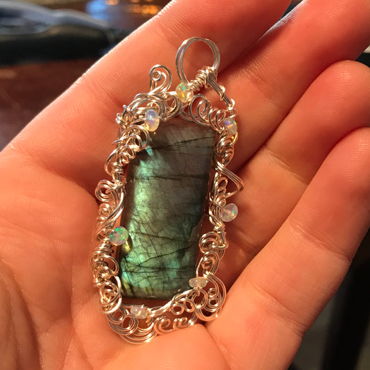 Custom labradorite and opal for JP
