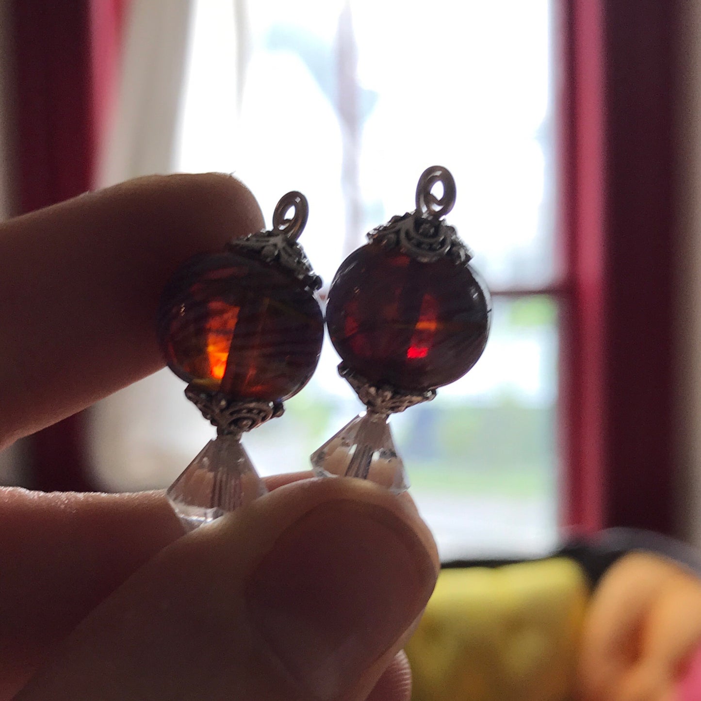 Tiny Evil Genius Earrings: lampwork glass