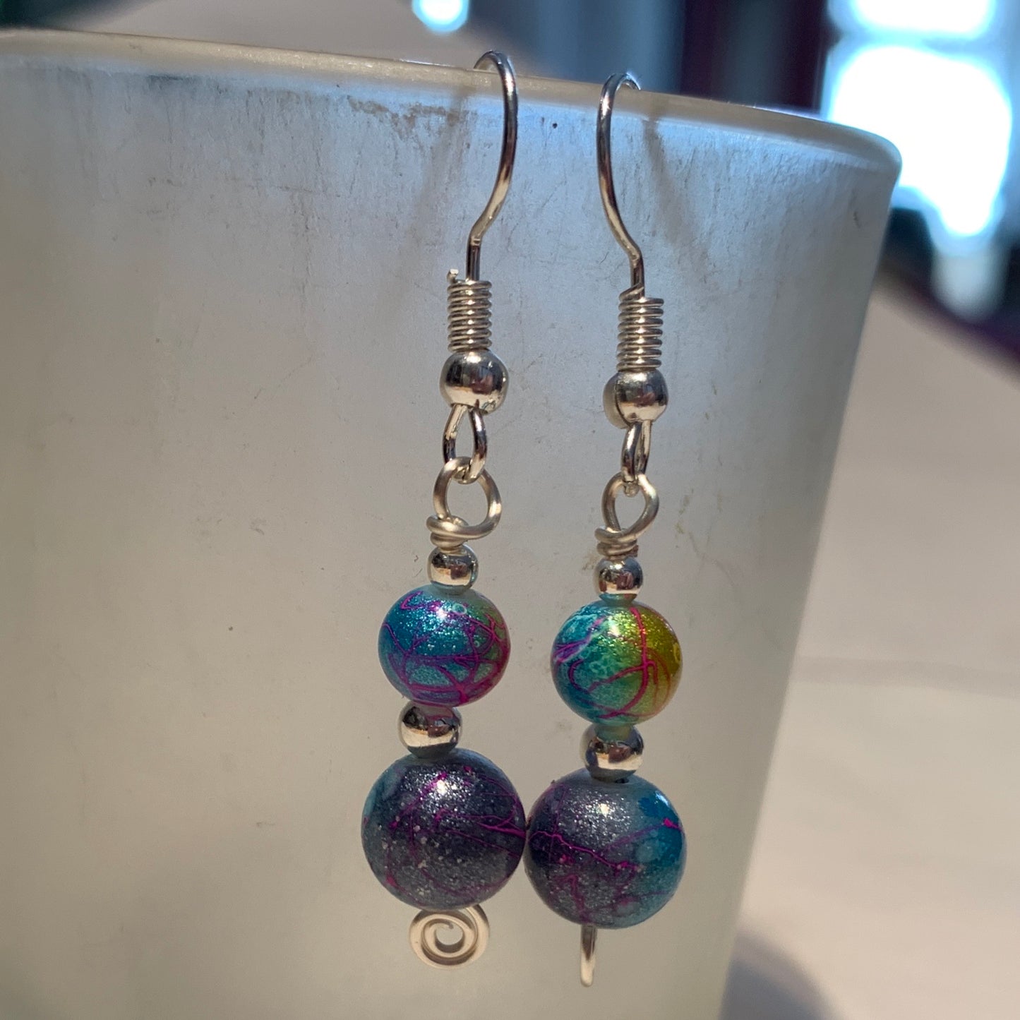 Throwing Paint at the Problem - surprise mini earrings