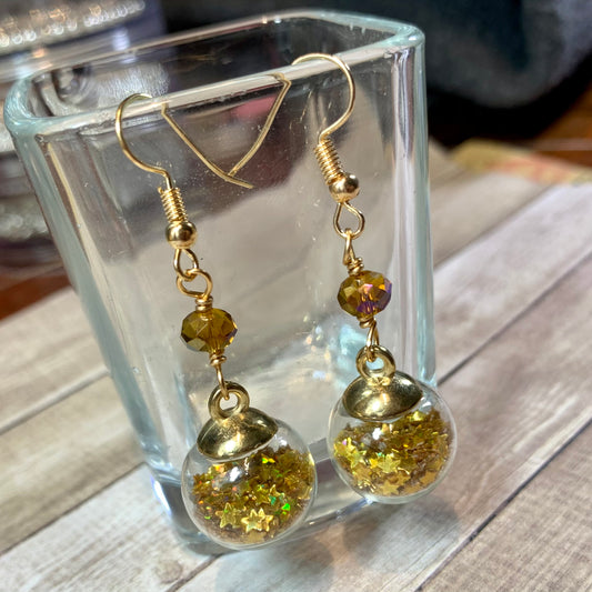 Bauble (gold with gold stars)