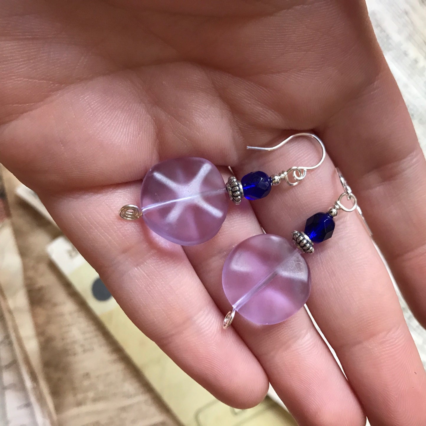 Tiny Evil Genius Earrings: Beads of Galaxy